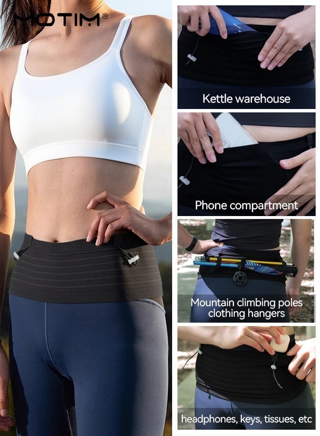 Motim Compact Sports Waist Bag for Running and Fitness, Multi-functional Waist Phone Bag Money Phone Holder, Jogging Pocket Belt Women Men Sport Bag - Image 4